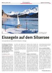 Eissegeln auf dem Silsersee